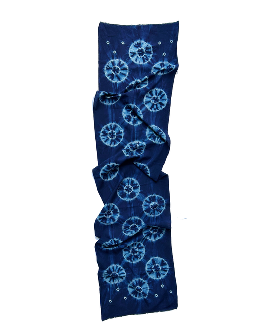 Indigo Tie-Dye Scarf I - Tamay & Me - Handmade in Vietnam
