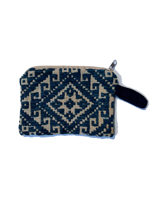 Small pouch - medium blue - Tamay & Me - Handmade in Vietnam