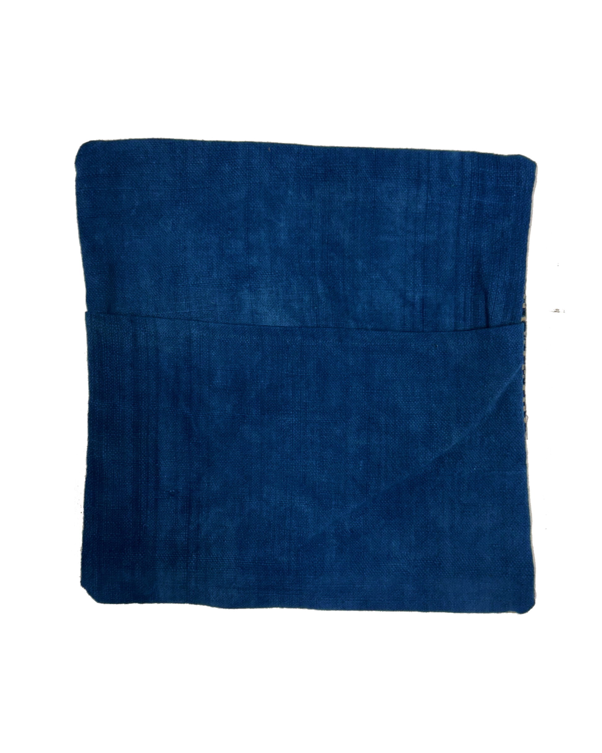 Small Woven Indigo Cushion - Blue & Cream - Tamay & Me - Handmade in Vietnam