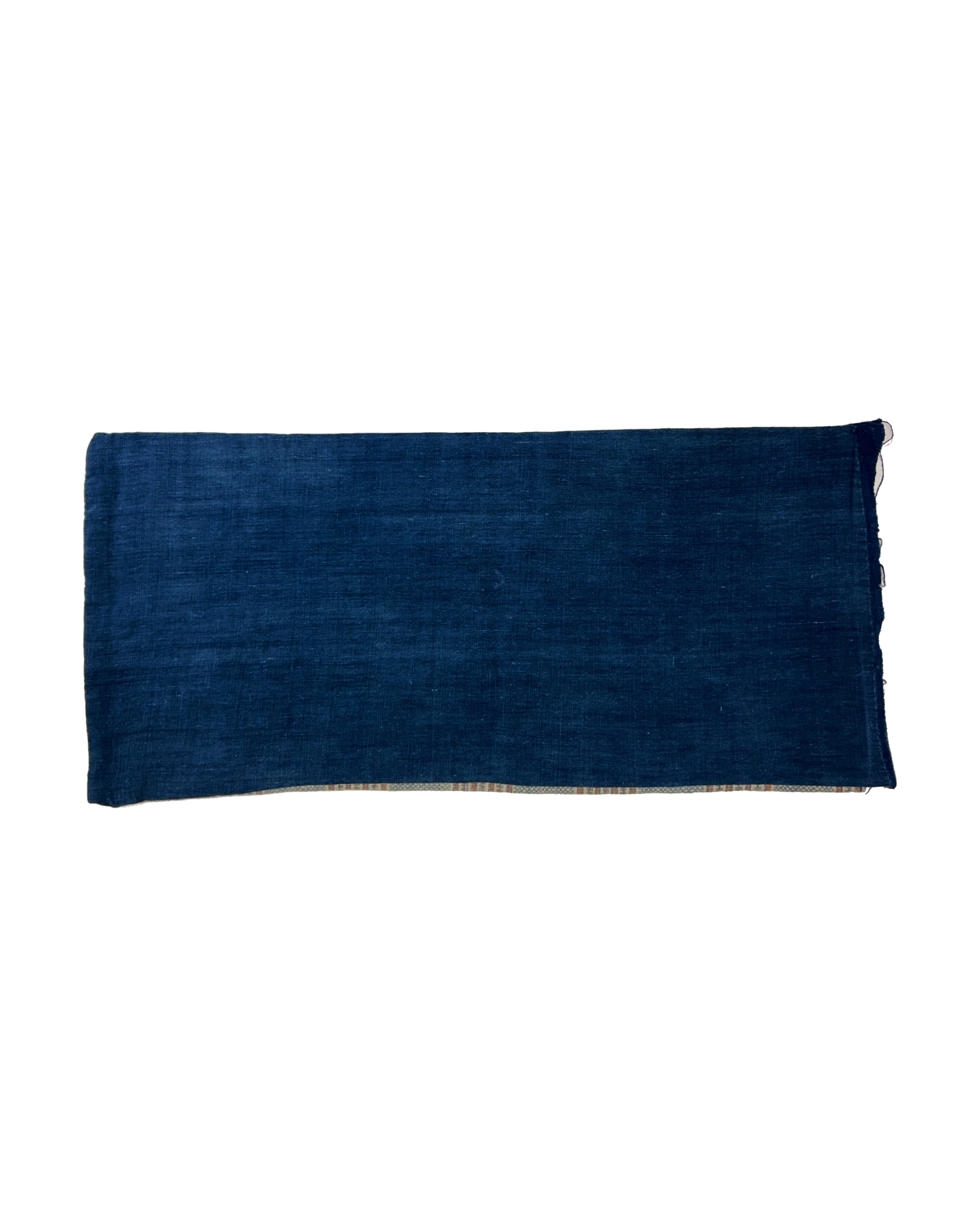 Medium Woven Indigo Cushion - Orange & Blue - Tamay & Me - Handmade in Vietnam