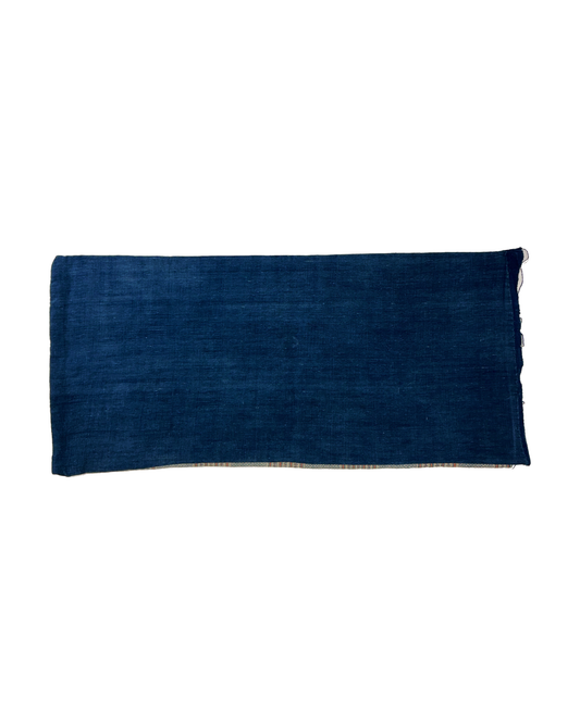 Medium Woven Indigo Cushion - Orange & Blue - Tamay & Me - Handmade in Vietnam