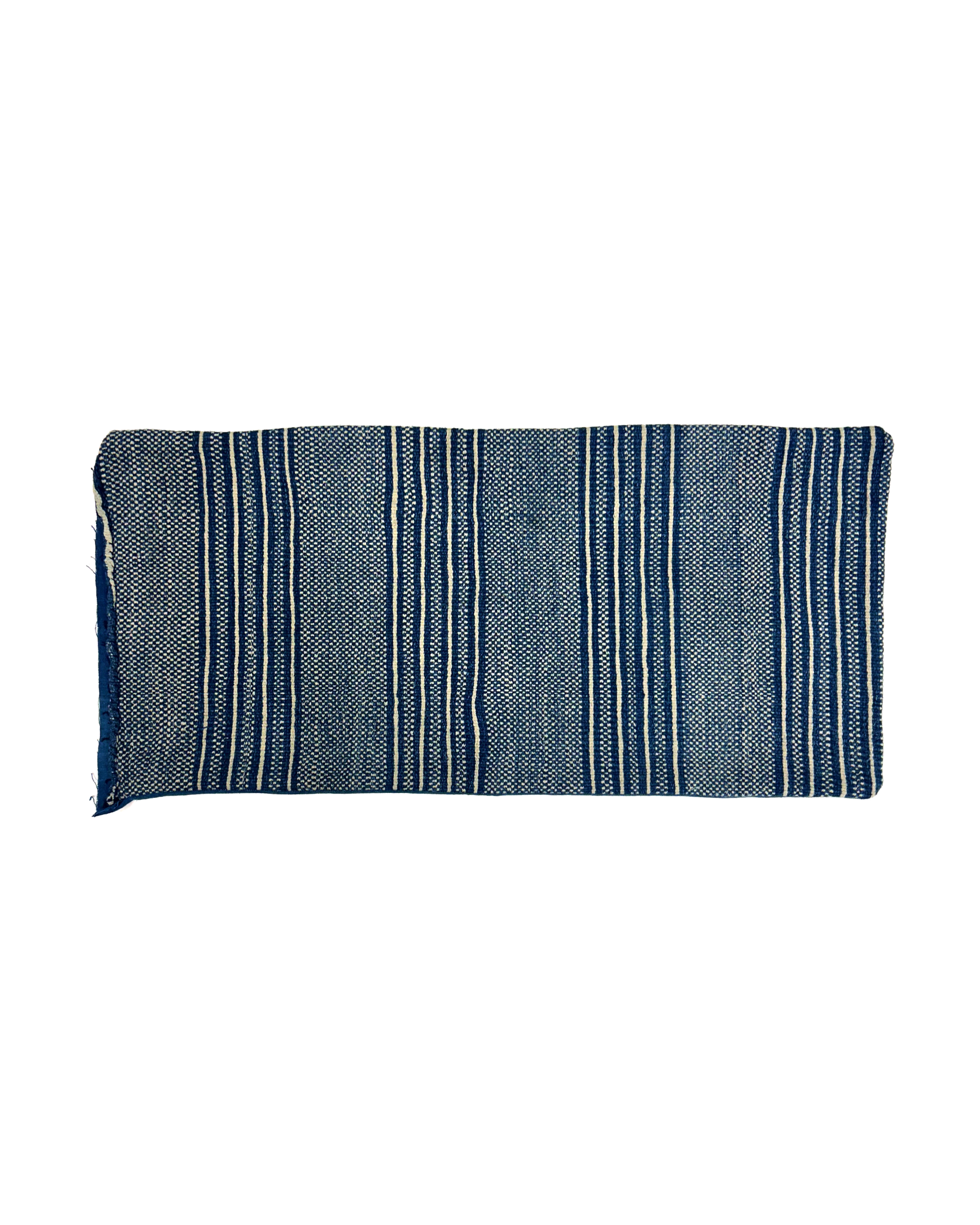 Medium Woven Indigo Cushion - Blue & Cream - Tamay & Me - Handmade in Vietnam