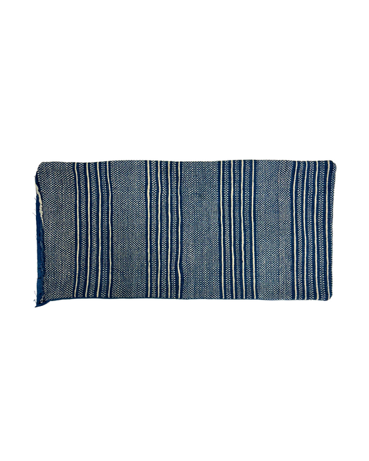 Medium Woven Indigo Cushion - Blue & Cream - Tamay & Me - Handmade in Vietnam