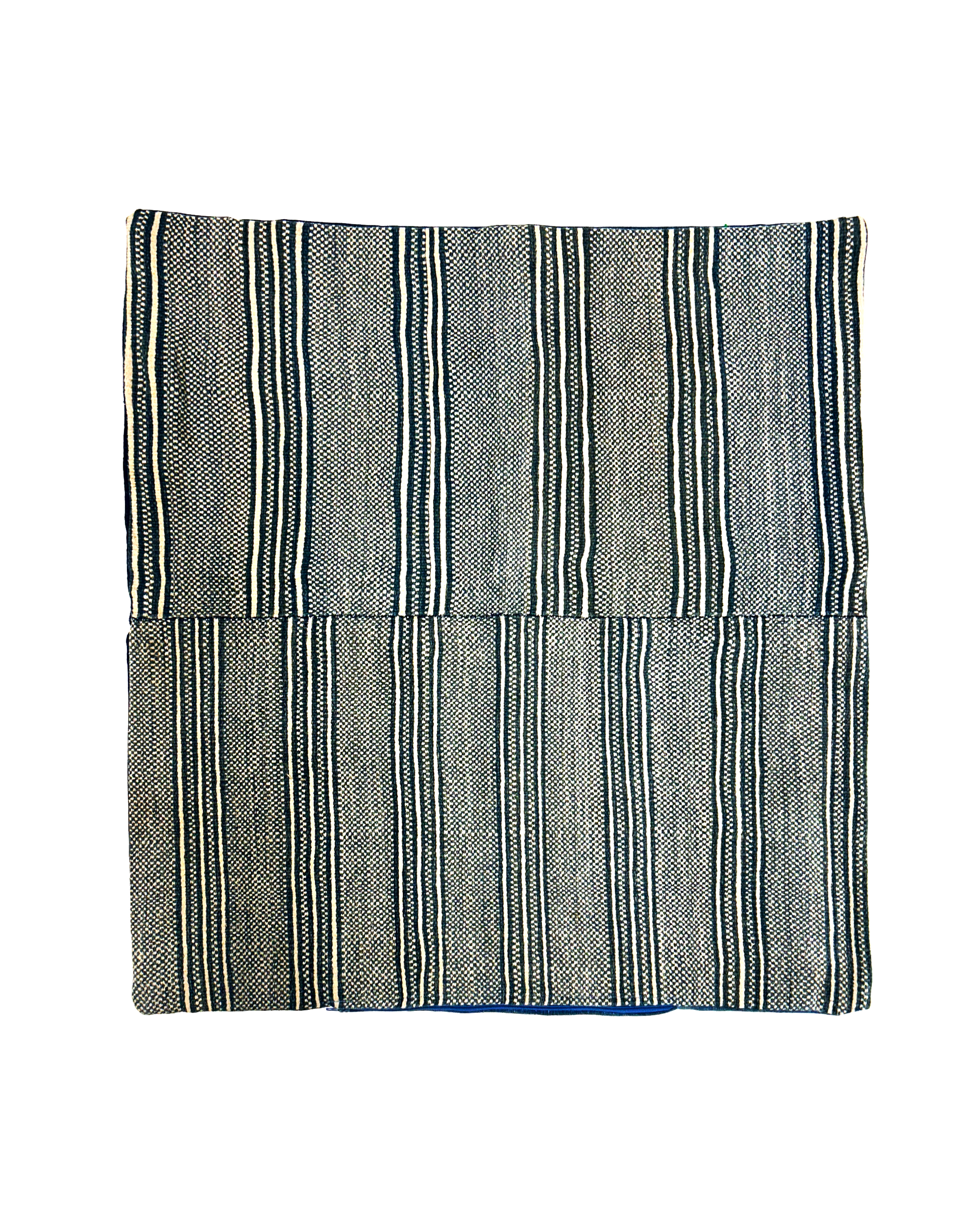 Large Woven Indigo Cushion - Blue & Cream - Tamay & Me - Handmade in Vietnam
