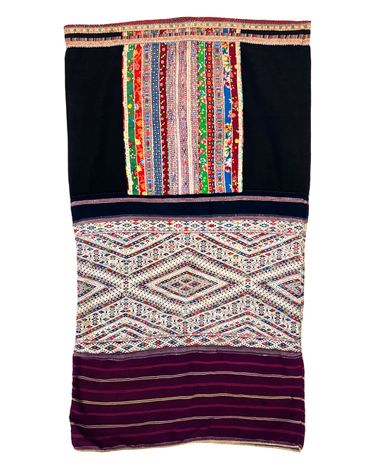 Large woven and appliqué  Cushion - Tamay & Me - Handmade in Vietnam