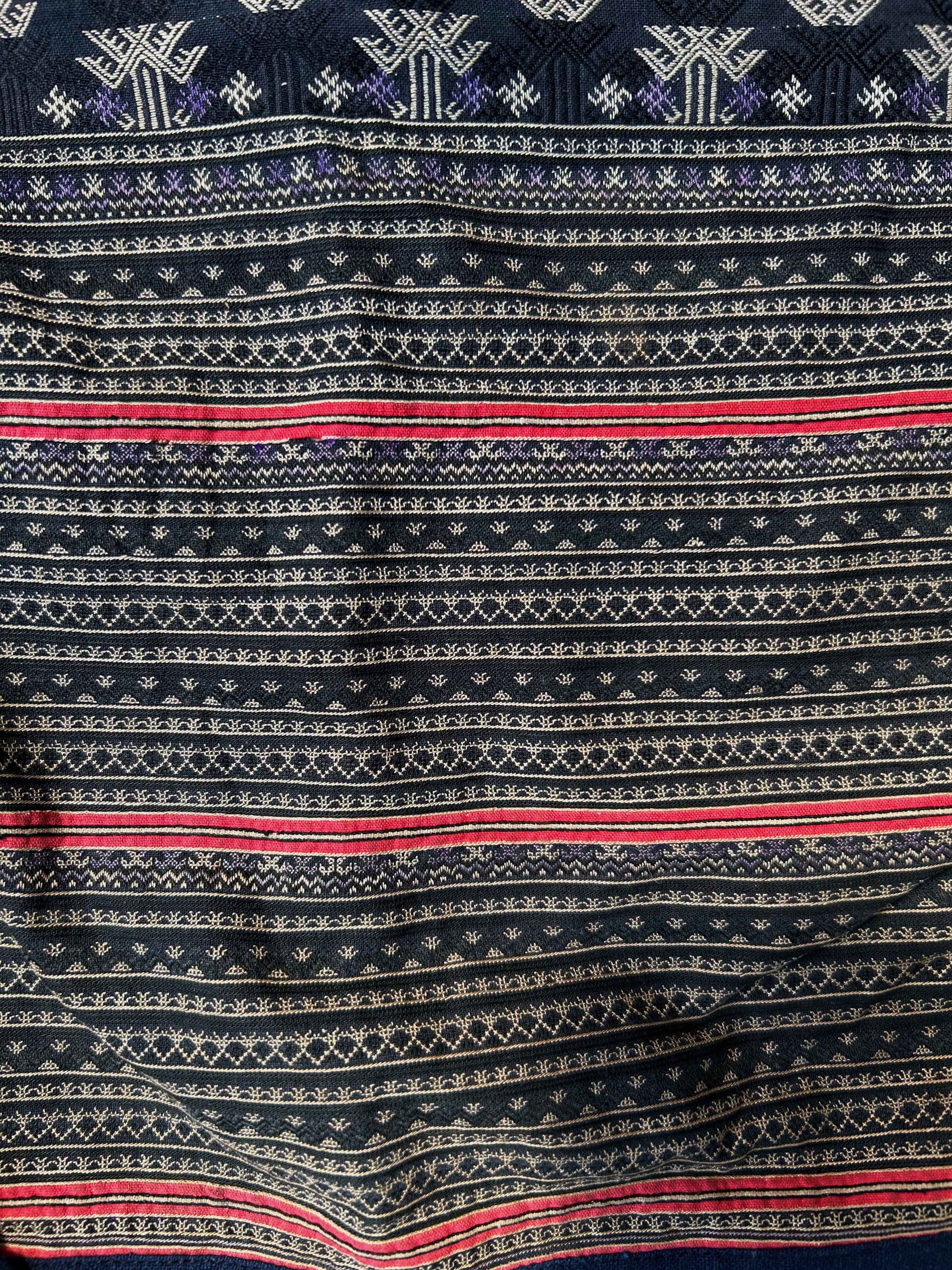 embroidered vintage indigo satchel - Tamay & Me - Handmade in Vietnam