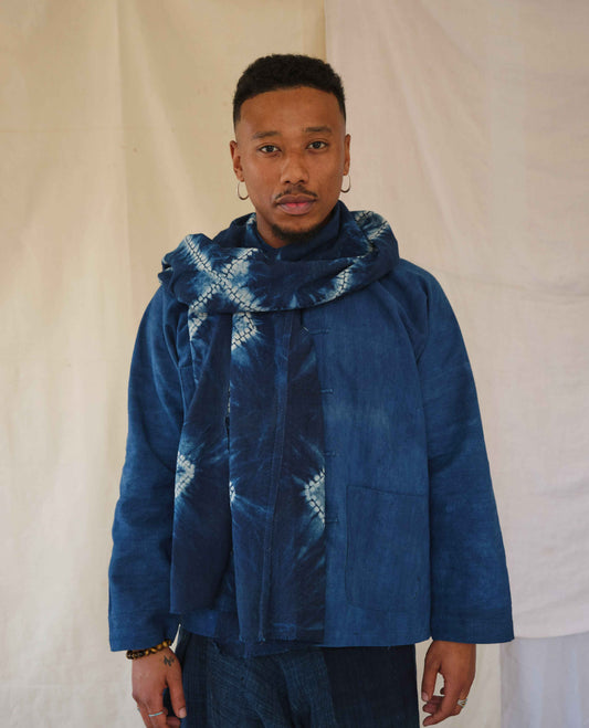 Indigo Rooftops Scarf - Tamay & Me - Handmade in Vietnam