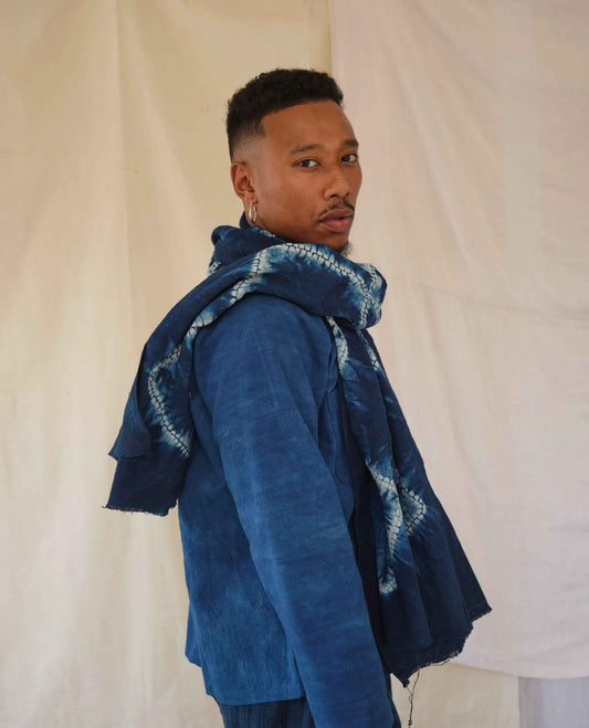 Indigo Rooftops Scarf - Tamay & Me - Handmade in Vietnam