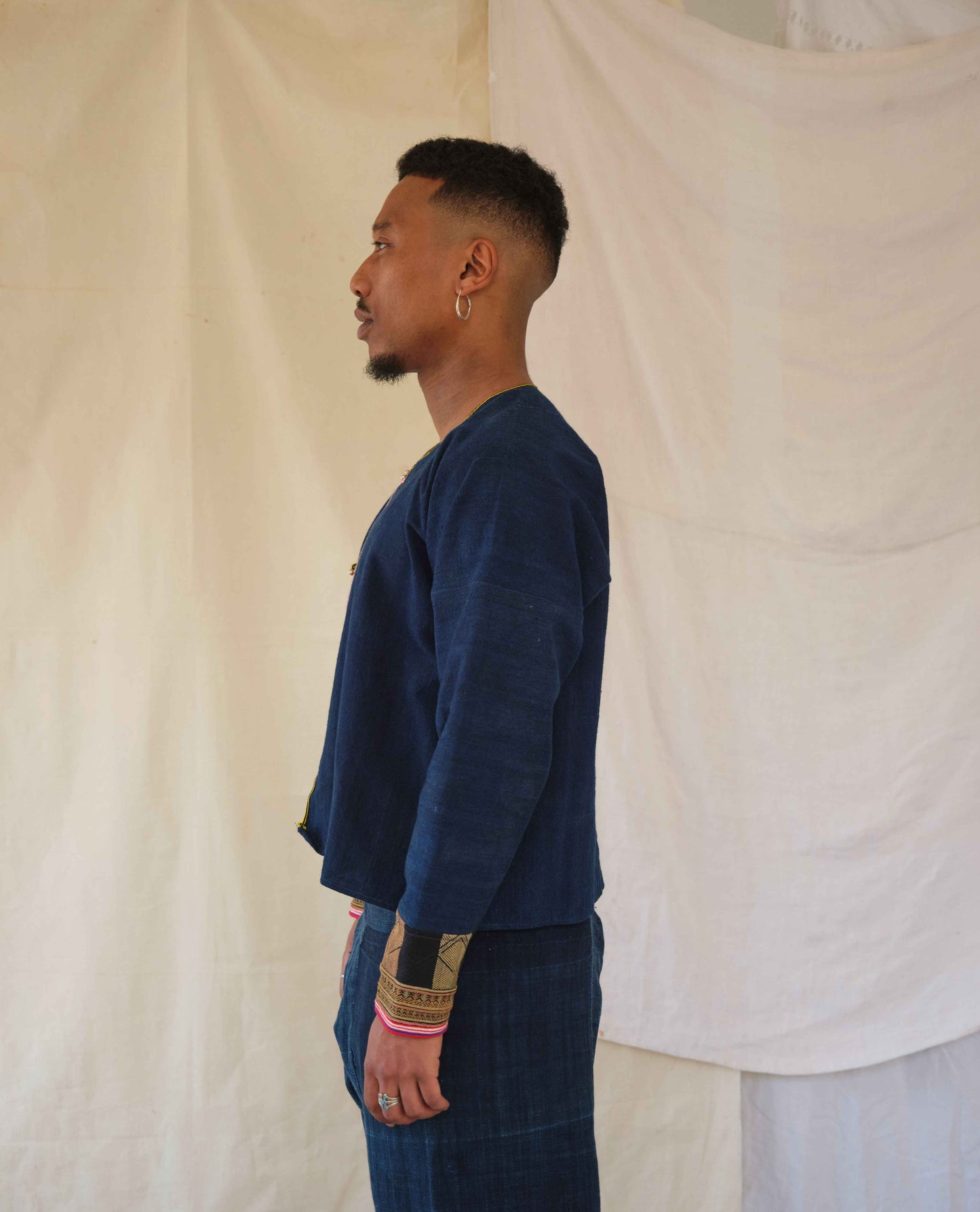 Embroidered Jacket in 12 Dip Indigo - Tamay & Me - Handmade in Vietnam