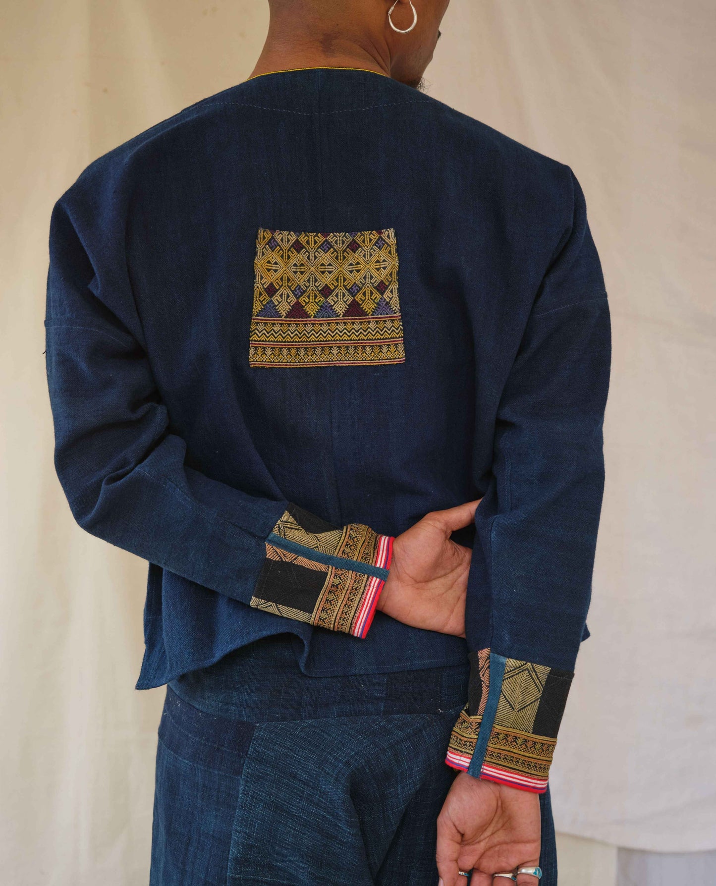 Embroidered Jacket in 12 Dip Indigo - Tamay & Me - Handmade in Vietnam