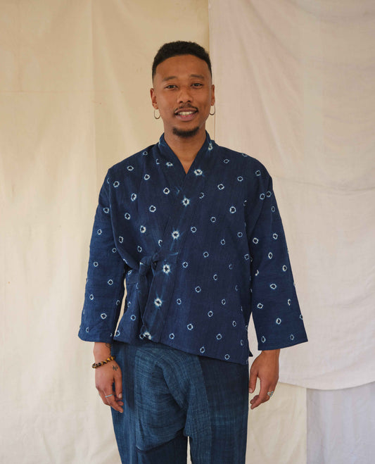 Cardigan Jacket in Tie Resist - Tamay & Me - Handmade in Vietnam