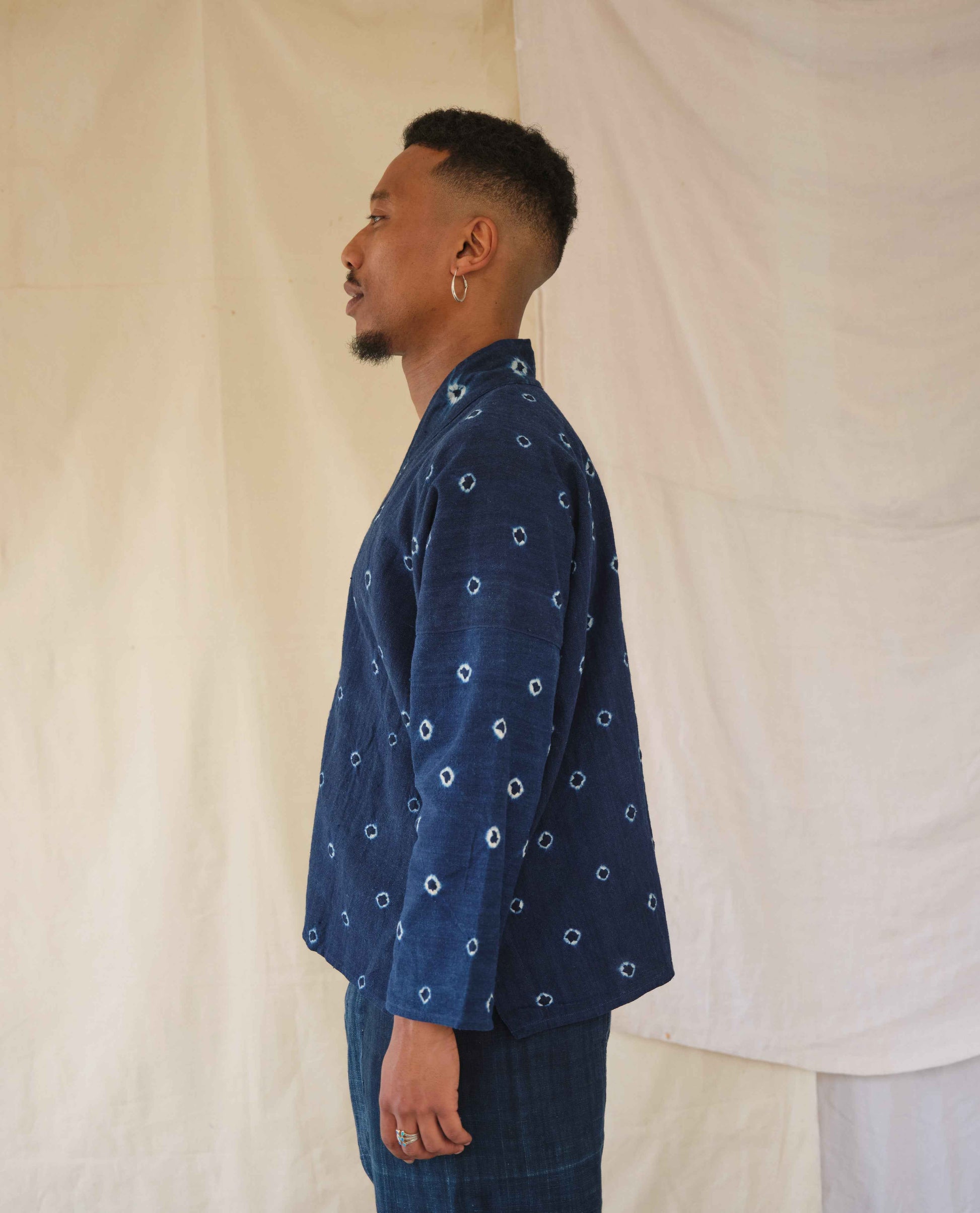 Cardigan Jacket in Tie Resist - Tamay & Me - Handmade in Vietnam