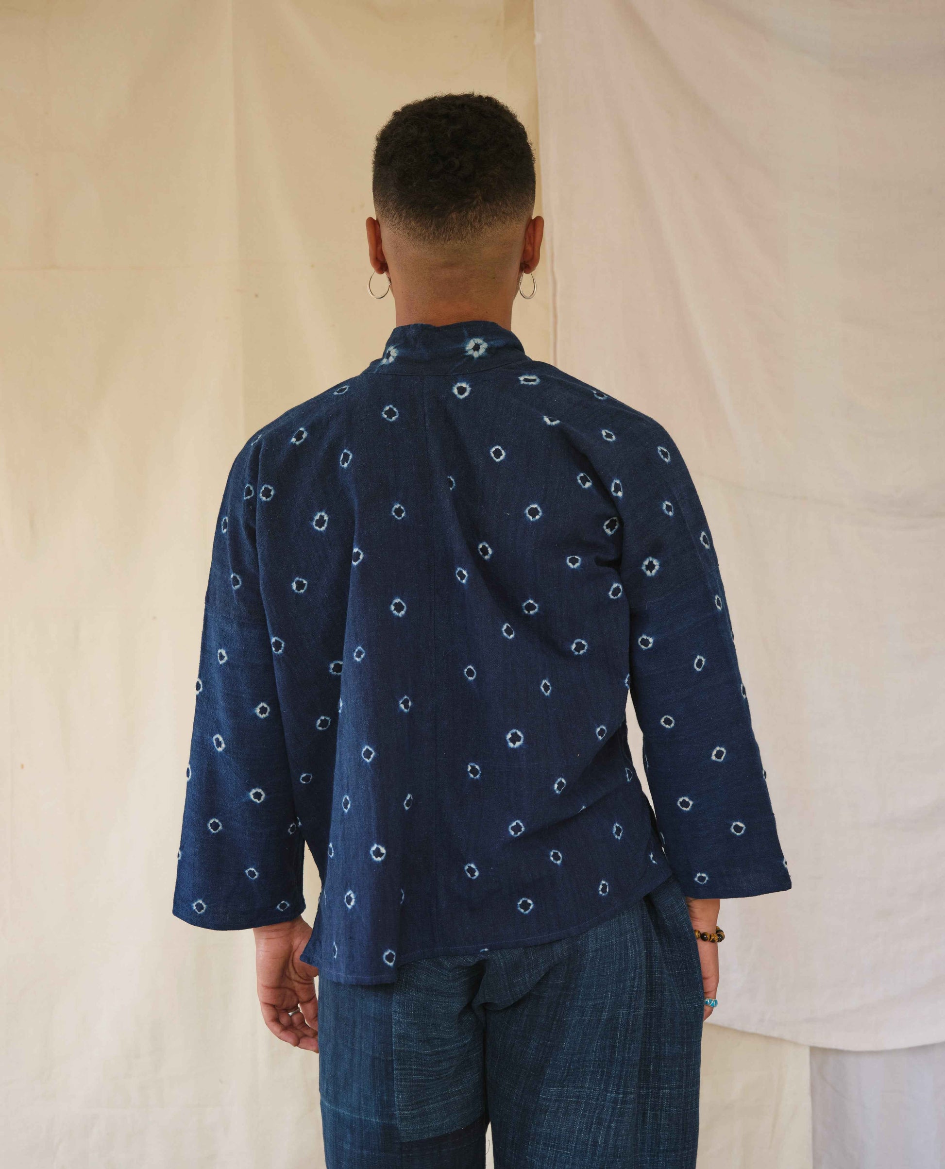 Cardigan Jacket in Tie Resist - Tamay & Me - Handmade in Vietnam