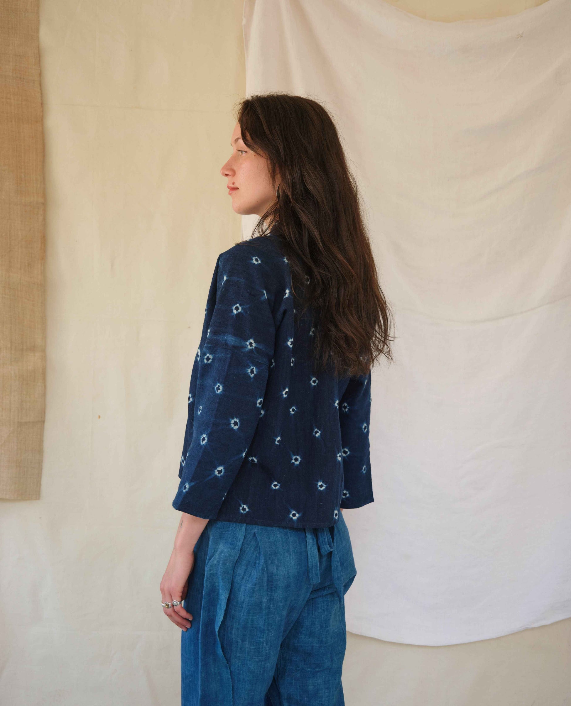 Cardigan Jacket in Tie Resist - Tamay & Me - Handmade in Vietnam