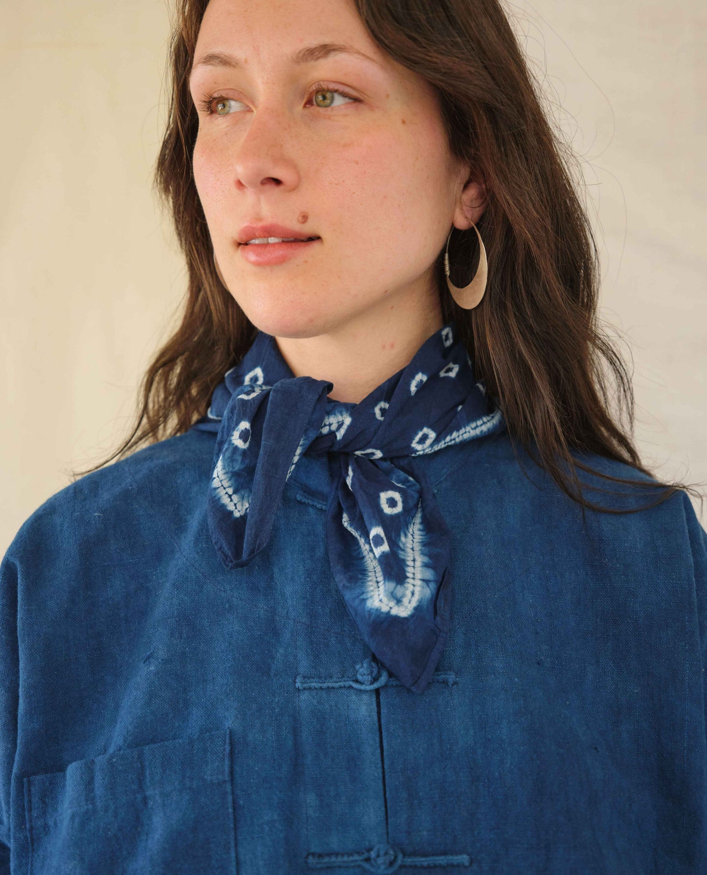 Rice Seedling Indigo Bandana - Tamay & Me - Handmade in Vietnam