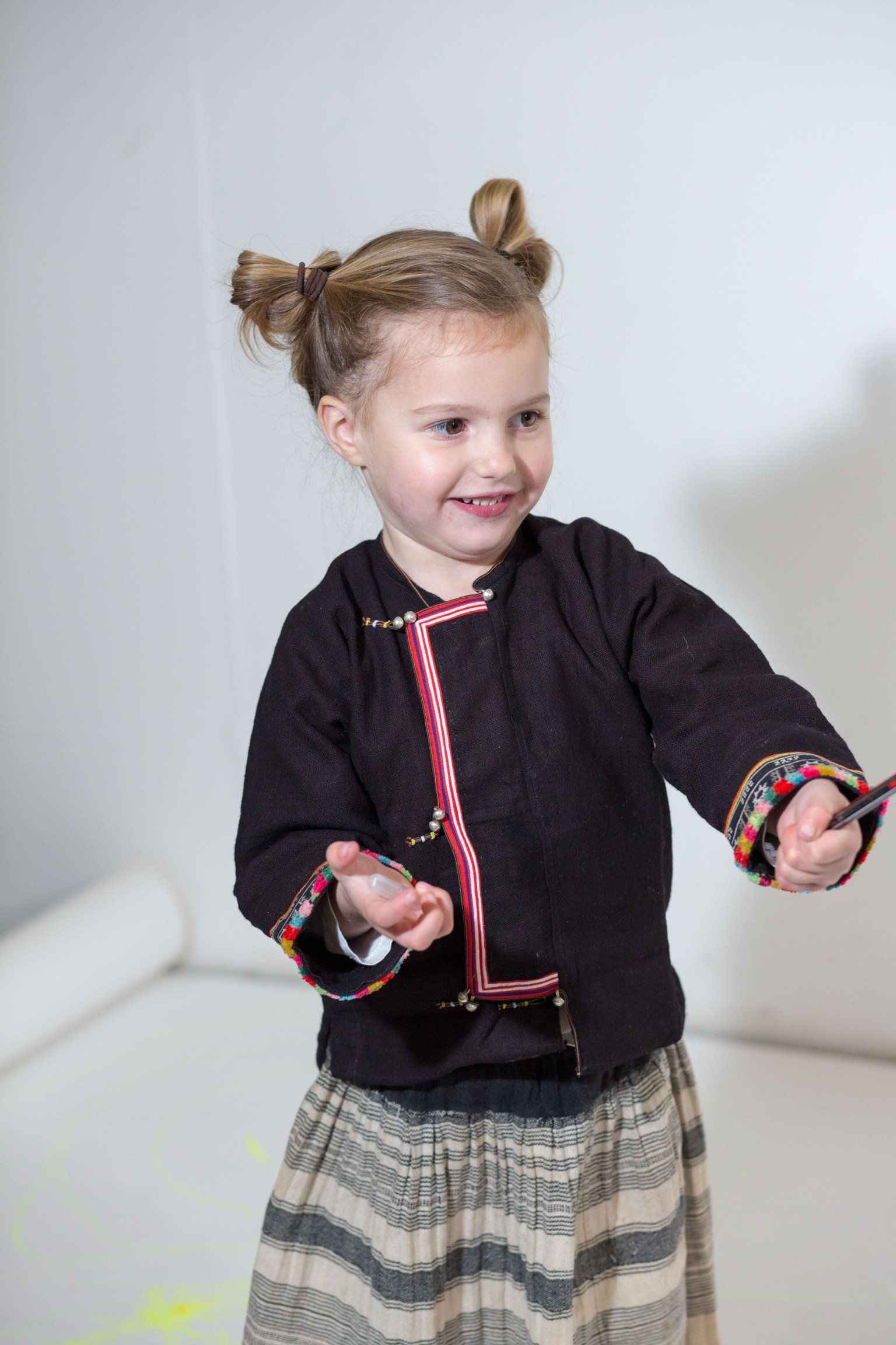 Embroidered Indigo Kids Jacket - Tamay & Me - Handmade in Vietnam