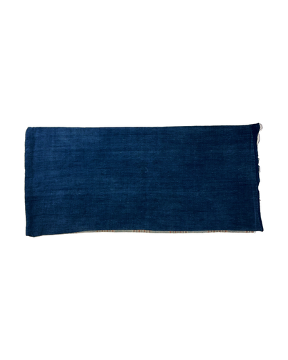 Medium Woven Indigo Cushion - Orange & Blue - Tamay & Me - Handmade in Vietnam