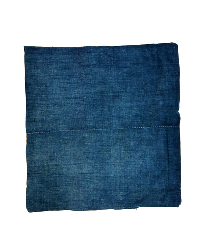 Large Woven Indigo Cushion - Blue & Cream - Tamay & Me - Handmade in Vietnam