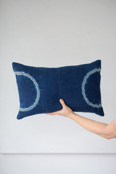 Two moons indigo cushion